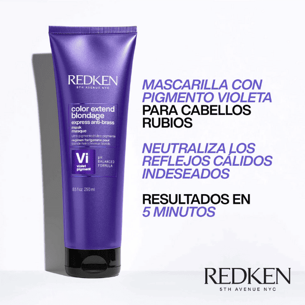 Redken - Mascarilla COLOR EXTEND BLONDAGE para Cabellos Rubios o Con Mechas (anti amarillo) 250 ml
