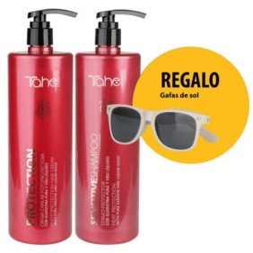 Tahe Botanic - Pack SOLAR (Champú Sensitive 1000 ml + Crema Fotoprotectora 1000 ml + Gafas de Sol)