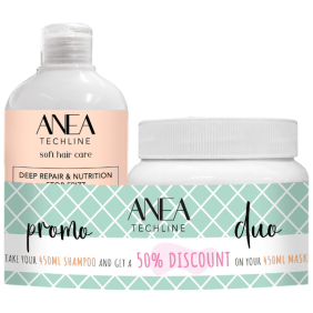 Anea Techline - Pack Dúo REPAIR para Cabellos Dañados (Champú 450 ml + Mascarilla 450 gr)