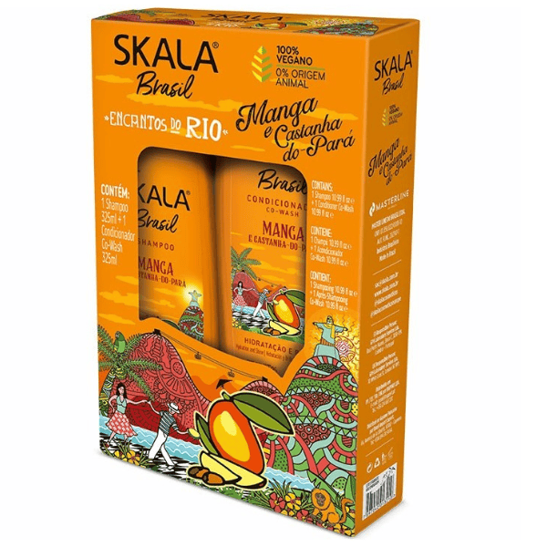 Skala - Pack Hidratante y Antifriz MANGO Y NUEZ DE BRASIL (Champú 325 ml + Acondicionador 325 ml)