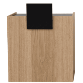 Mudi - Recepción YEGO WOODEN RECEPTION DESK OAK DECO IN BLACK