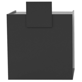 Mudi - Recepción VINDO WOODEN RECEPTION DESK BLACK DECO IN BLACK
