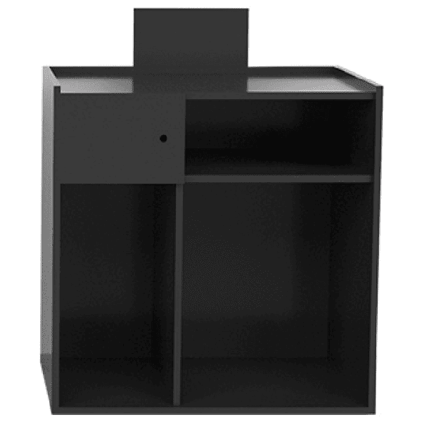 Mudi - Recepción VINDO WOODEN RECEPTION DESK BLACK DECO IN BLACK