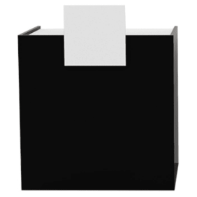 Mudi - Recepción HUSH WOODEN RECEPTION DESK BLACK DECO IN WHITE