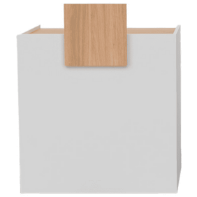Mudi - Recepción TAMY WOODEN RECEPTION DESK WHITE DECO IN OAK