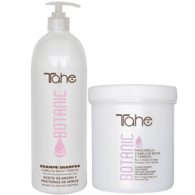 Tahe Botanic - Pack oferta champú botanic nutritivo 1000 ml + mascarilla botanic reparadora 700 ml (FORMATO AHORRO GIGA...