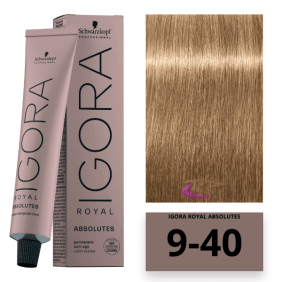 Schwarzkopf - Tinte Igora Royal Absolutes 9/40 Rubio Muy Claro Beige Natural 60 ml 