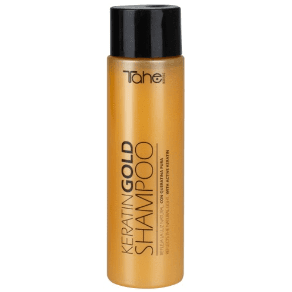 Tahe Botanic - Champú Keratin Gold OROLIQUIDO con queratina para cabellos muy dañados 300 ml