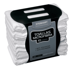 Steinhart - Toallas Microfibra Blanca 40x75 10 unidades (T62501BL)