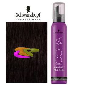 Schwarzkopf - Coloración mousse semipermanente 4-68 Castaño Medio Marrón Rojizo 100 ml