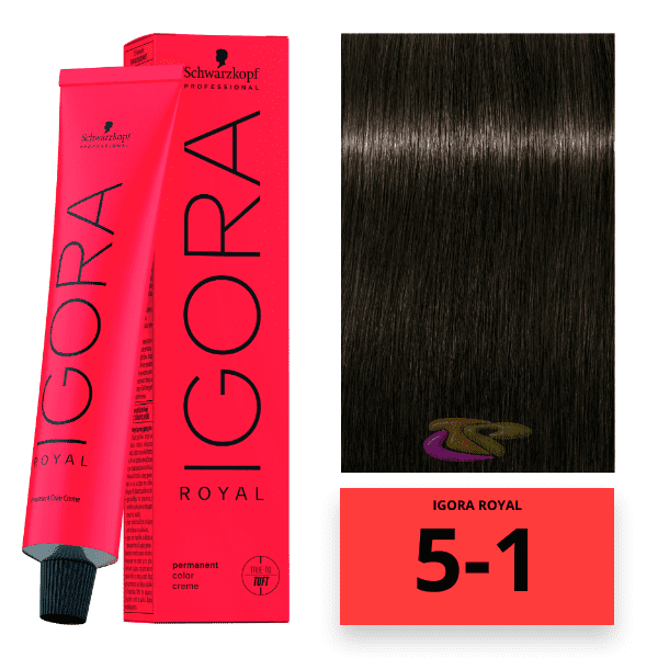 Schwarzkopf - Tinte Igora Royal 5/1 Castaño Claro Ceniza 60 ml 