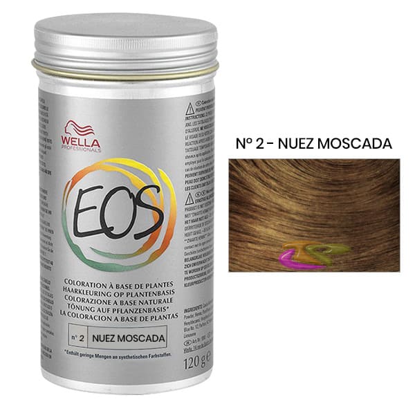 Wella - Tinte Coloración Vegetal EOS Tono Natural Nº 2 NUEZ MOSCADA 120 gramos