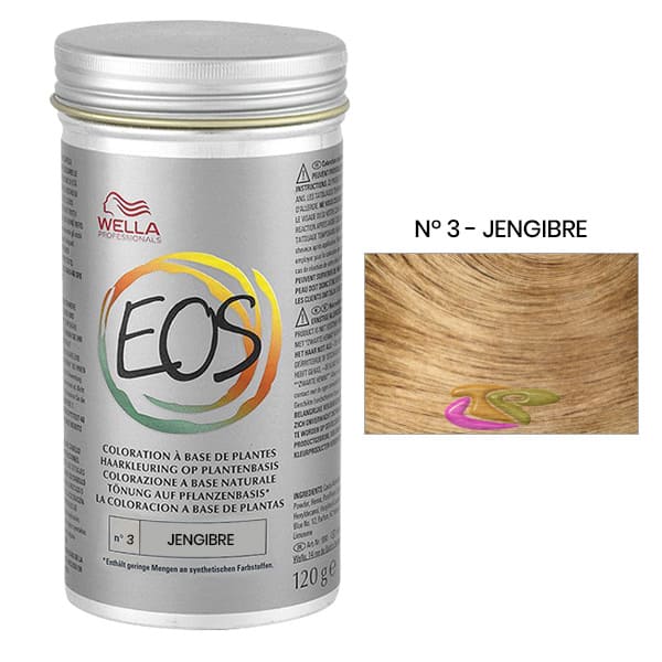 Wella - Tinte Coloración Vegetal EOS Tono Natural Nº 3 JENGIBRE 120 gramos