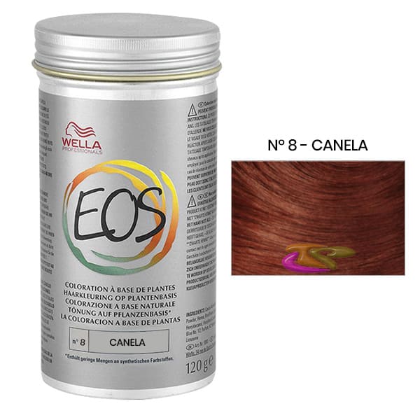 Wella - Tinte Coloración Vegetal EOS Tono Moda Nº 8 CANELA 120 gramos