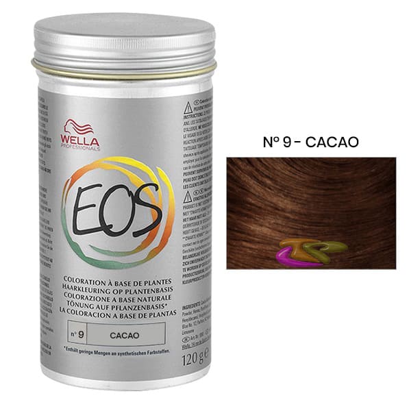 Wella - Tinte Coloración Vegetal EOS Tono Moda Nº 9 CACAO 120 gramos