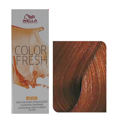 Wella - Baño de color COLOR FRESH 6/34 Rubio Oscuro Dorado Cobrizo 75 ml