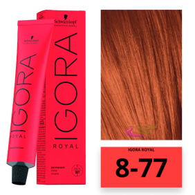 Schwarzkopf - Tinte Igora Royal 8/77 Rubio Claro Cobrizo Intenso 60 ml 