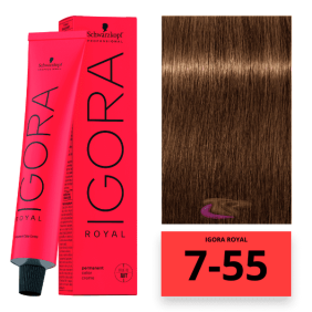 Schwarzkopf - Tinte Igora Royal 7/55 Rubio Medio Dorado Intenso 60 ml