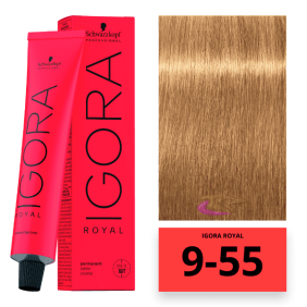 Schwarzkopf - Tinte Igora Royal 9/55 Rubio Muy Claro Dorado Intenso 60 ml 