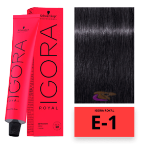 Schwarzkopf - Tinte Igora Royal E/1 Extracto Ceniza 60 ml 