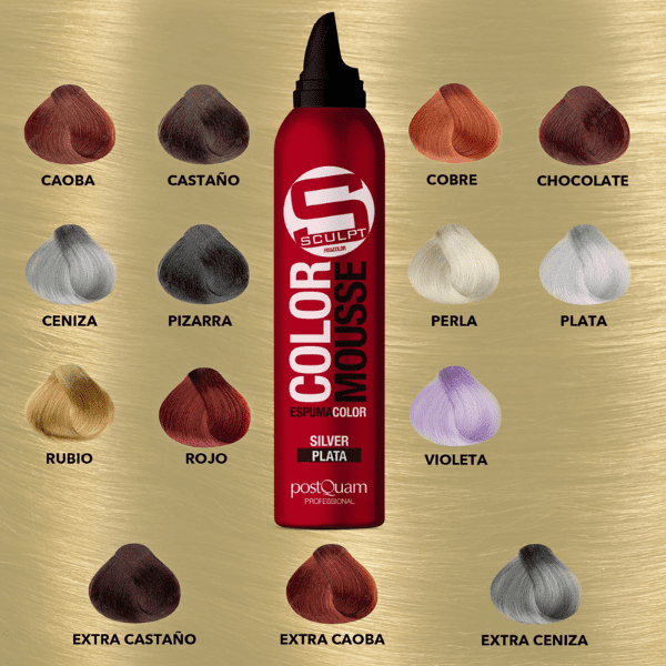 Postquam - Espuma Color Caoba 300 ml