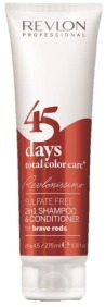 Revlon - Champú y Acondicionador 2 en 1 Total Color Care 45 days BRAVE REDS 275 ml 