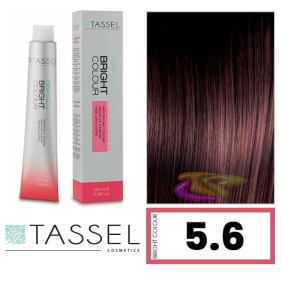 Tassel - Tinte BRIGHT COLOUR con Argán y Keratina Nº 5.6 CASTAÑO CLARO ROJO 100 ml (04340)