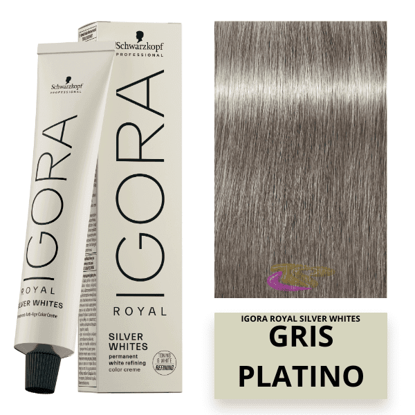 Schwarzkopf - Tinte Igora Royal Silver Whites Gris Platino 60 ml 