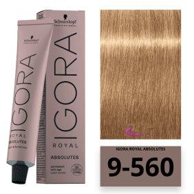 Schwarzkopf - Tinte Igora Royal Absolutes 9/560 Rubio Muy Claro Dorado Chocolate 60 ml 