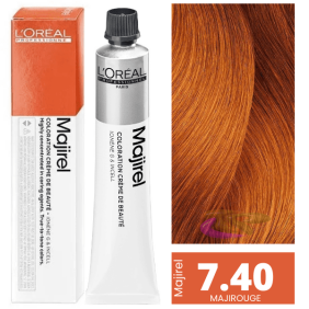 L`Oréal - Tinte MAJIROUGE 7.40 Rubio Cobrizo Intenso 50 ml