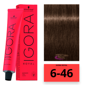 Schwarzkopf - Tinte Igora Royal 6/46 Rubio Oscuro Beige Marrón 60 ml 