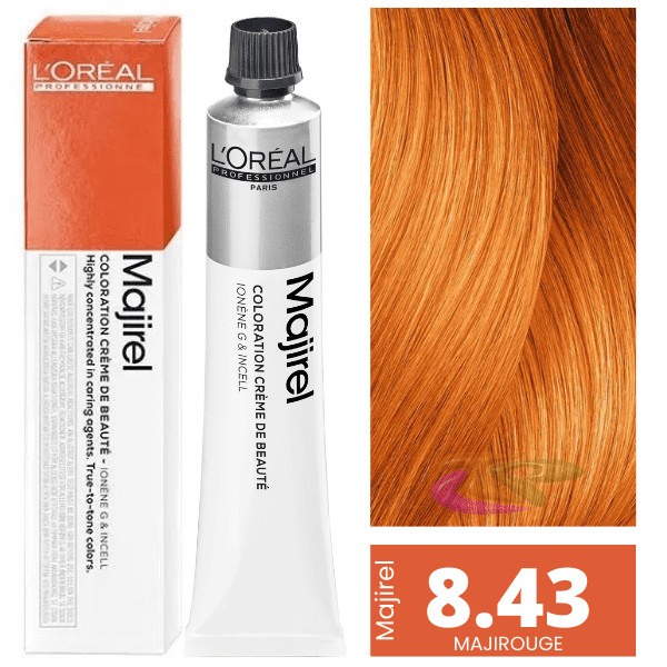 L`Oréal - Tinte MAJIROUGE 8.43 Rubio Claro Cobrizo Dorado 50 ml