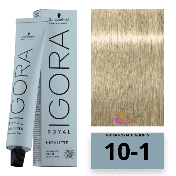 Schwarzkopf - Tinte Igora Royal HIGHLIFTS 10/1 Rubio Platino Ceniza 60 ml 