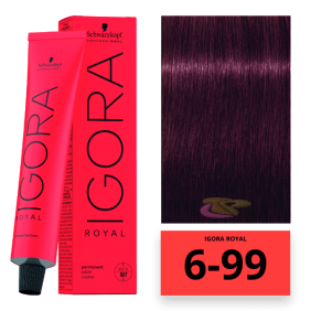 Schwarzkopf - Tinte Igora Royal 6/99 Rubio Oscuro Violeta Intenso 60 ml 