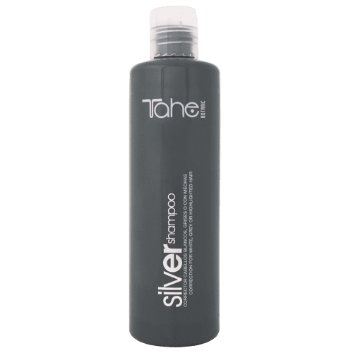 Tahe Botanic - Champú SILVER cabellos blancos, grises o con mechas (anti amarillo) 300 ml