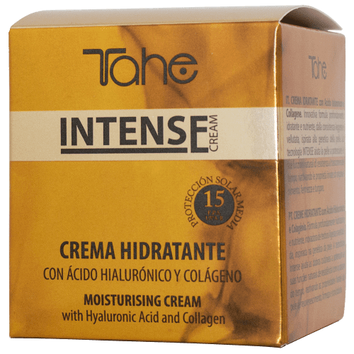 Tahe - Crema Hidratante Intense 24h fps.15 con Ácido Hialurónico y Colágeno 50 ml