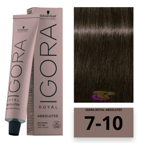 Schwarzkopf - Tinte Igora Royal Absolutes 7/10 Rubio Medio Ceniza Frio 60 ml 