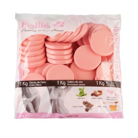 Pollié - Discos cera caliente rosa 1kg (03917)