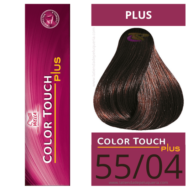 Wella - Baño COLOR TOUCH PLUS 55/04 Castaño Claro Natural Cobrizo de 60 ml