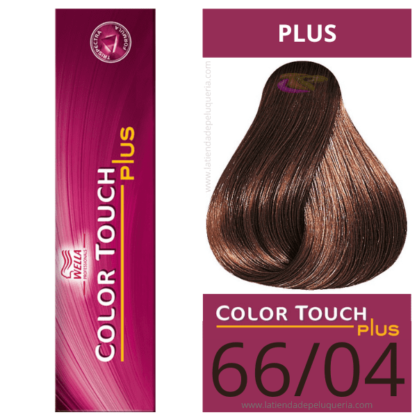 Wella - Baño COLOR TOUCH PLUS 66/04 Rubio Oscuro Natural Cobrizo de 60 ml