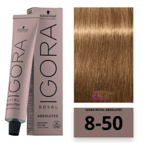 Schwarzkopf - Tinte Igora Royal Absolutes 8/50 Rubio Claro Dorado Natural 60 ml 