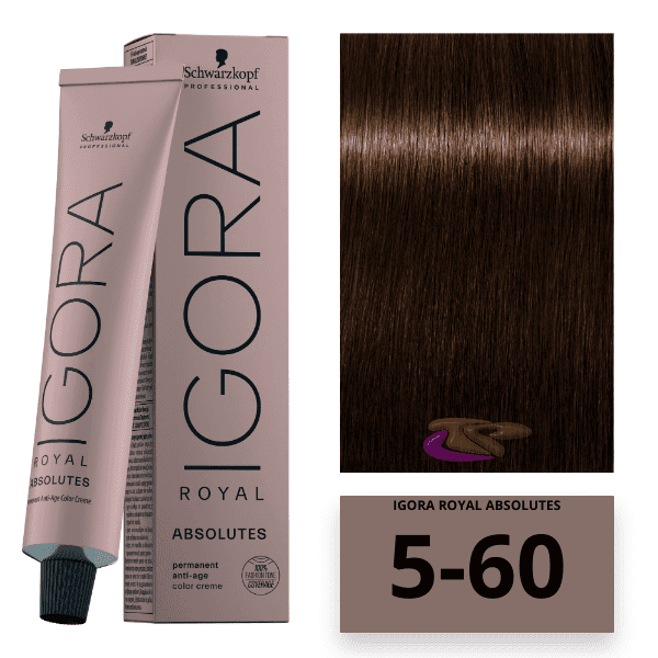 Schwarzkopf - Tinte Igora Royal Absolutes 5/60 Castaño Claro Marrón Natural 60 ml 