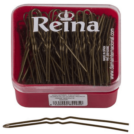 Reina - Caja Horquillas Fallera Rizada Bronce 125 uds aprox. (H721075BR)