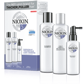 Nioxin - Kit SISTEMA 5 cabello QUÍMICAMENTE TRATADO ligera pérdida de densidad (3 productos)