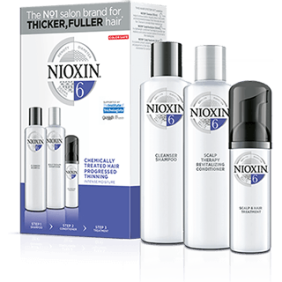 Nioxin - Kit SISTEMA 6 cabello QUÍMICAMENTE TRATADO avanzada pérdida de densidad (3 productos)