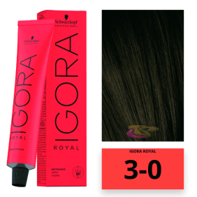 Schwarzkopf - Tinte Igora Royal 3/0 Castaño Oscuro 60 ml