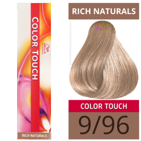 Wella - Baño COLOR TOUCH Rich Naturals 9/96 Rubio Muy Claro Cendré Violeta (sin amoníaco) de 60 ml