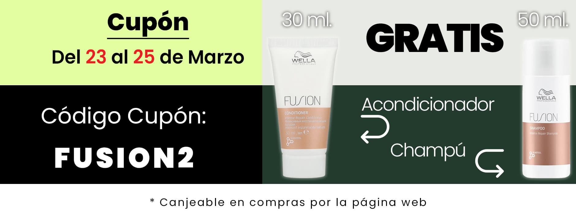 PARTI - BANNER CHAMPU Y ACONDICIONADOR FUSION DE REGALO