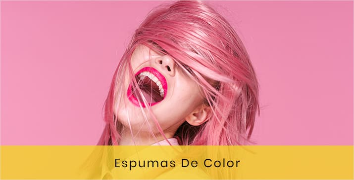 Espumas de color para el pelo. Variedad de colores