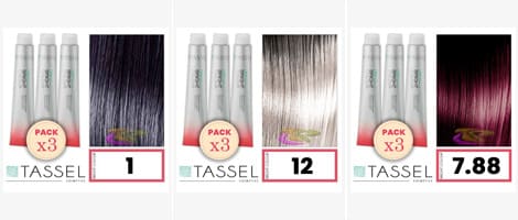 Pack 3 Tintes Tassel Bright Colour
